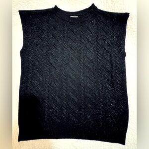 Calvin Klein Lurex metallic vest sweater, size L